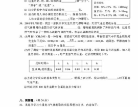 初三化学试卷,探索元素奥秘，解锁化学世界